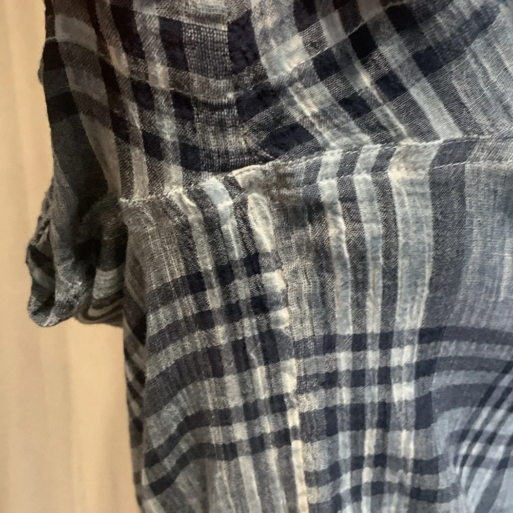 Lucky Brand Blue Plaid Button-Down Shirt Size Small - Picture 6 of 14